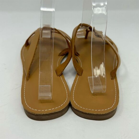 Madewell Women's Leather Slip On Thong Sandals Brown Size 9.5 Summer Casual - Picture 7 of 13